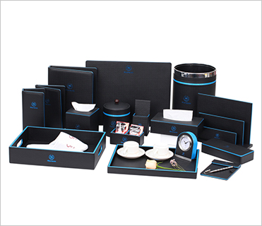 print flower beige leather tv remote controller holder for hotel supply