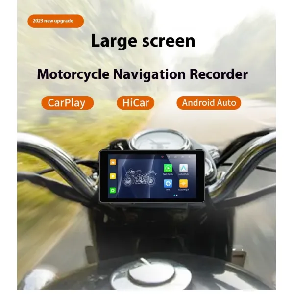 5.5 Inch Motorcycle Carplay Radio Navigation Android Auto Driving Recorder