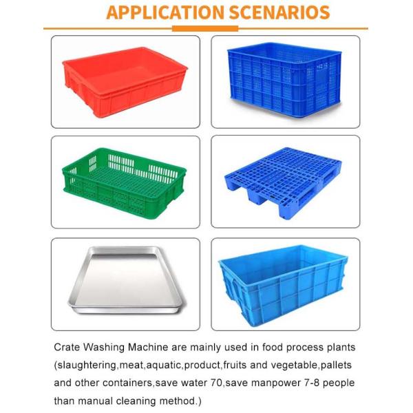 Оборудование мойки предкрылка клетки паллета подноса ящика цыпленка цыплятины пластичное коммерчески