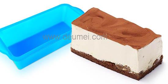 Amazon Popular Sale Blue Color Customized Silicone Loaf Toast Bread Cake Mold/Soap Mould