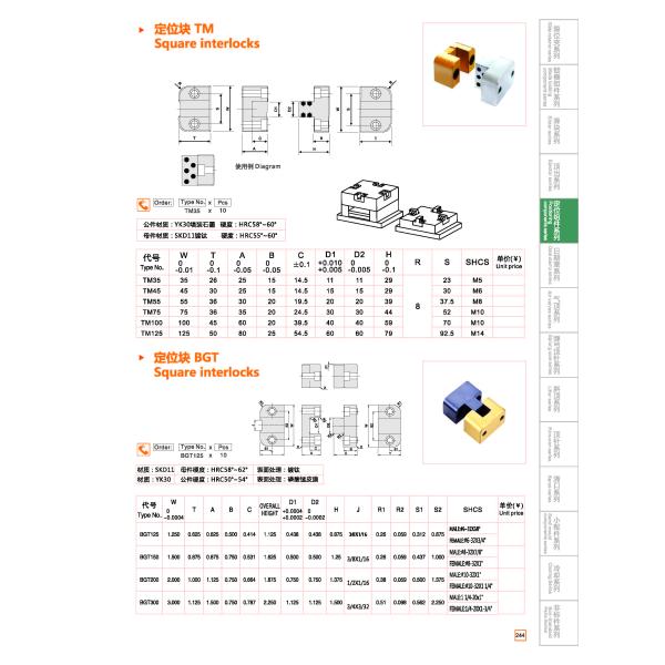 Части инъекционной формы, определяющие местоположение блока BGS Square Interlock Positioning Block Mold Locking Component