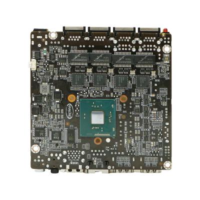 PCB 100 X 100 mm 4 LAN 1 Mini PCIE Thin Client J3160 NUC Placa Mãe