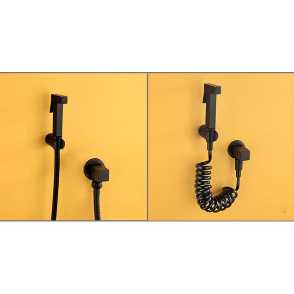 Спрейера биде туалета Bathroom давления квадрата чернота высокого твердого латунного новая штейновая