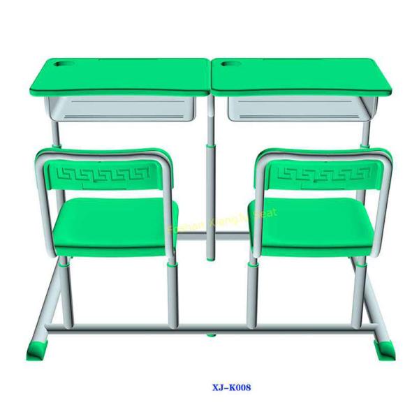 Fixed Dual Double Seat School Student Study Desk with Chairs