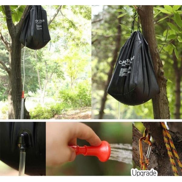 20L Outdoor Portable PVC Solar Shower Heated Water Bag for Travel Beach Camping