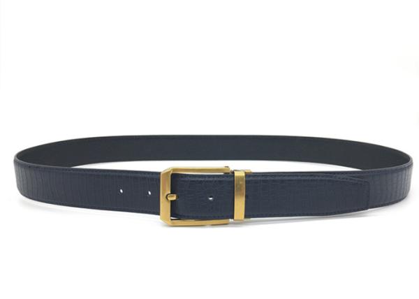 Custom Logo Men 3.3mm Cow Leather Dress Belt With Pin Buckle