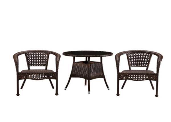 Moisture Resistant 3 Piece Garden Rattan Set No Cracking EN581