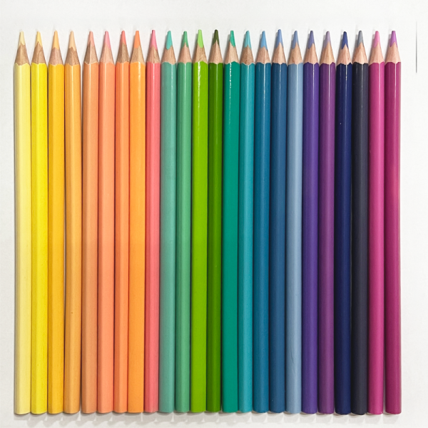 Manufacturer High Quality 7 Inch 24 PCS Kids Macaron Colored Wooden Pastel Triangle Color Pencil