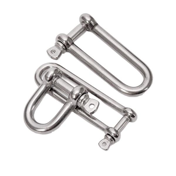 Marine Hardware Hot Forged D Shackle Stainless Steel Heavy Bow Load Clamp for Chain Rope Industrial Application