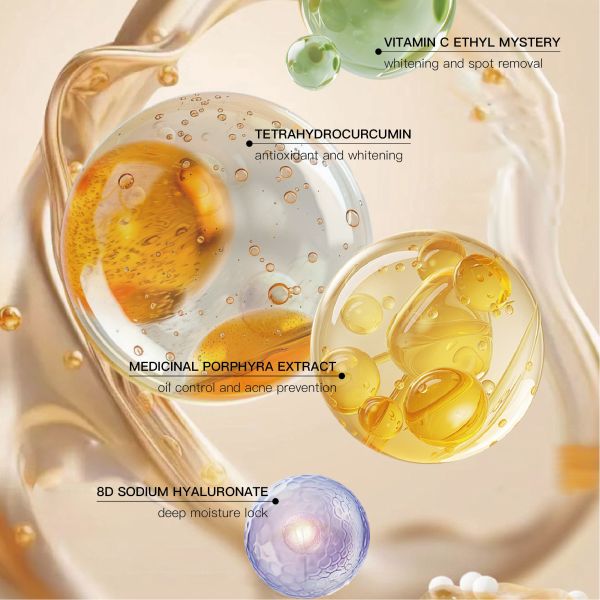 FSMF Factory's Latest Organic Turmeric Face Cleanser Hyaluronic Acid Moisturizing Acne Cream Skincare Set for Day Night Use for