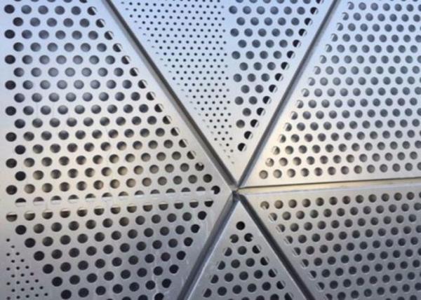 Rustproof 3mm Aluminum Sheet With Holes , Mill Finish Perforated Aluminium Mesh