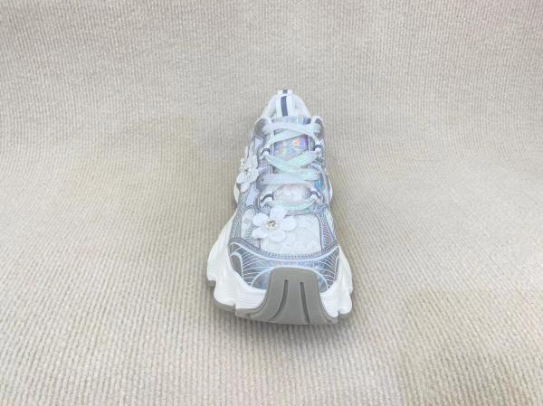 Silver Lace Pearl Women Sneakers Mesh Turbo Shoes Casual And Running