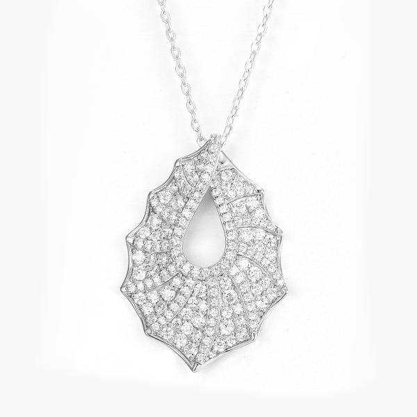 Белые ожерелье груши 925 набора ювелирных изделий серебра 925 CZ стерлинговое серебряное и набор серег