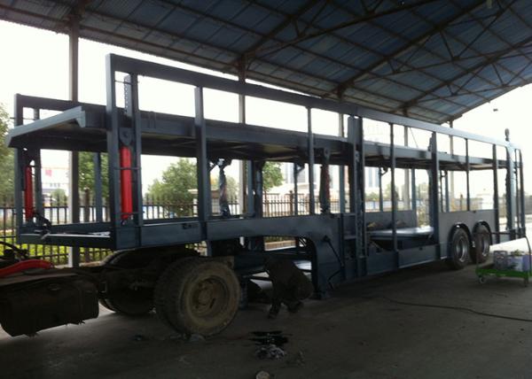 Auto Transport Commercial Car Carrier Trailer 8 Cars 8 Piece Leaf Spring Double Decker