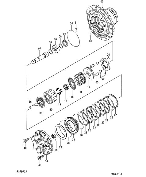 Hitachi ZAX200 Excavator Travel Motor 9168003 9195451 9234034