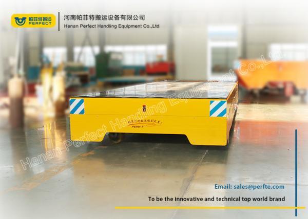 Motorized Rail Cart / Die Transfer Car Electric Magnetic Brake For Shipbuilding