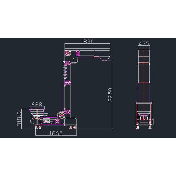 304 нержавеющая сталь Z ведра лифтовые конвейеры конфеты упаковки подъемная машина