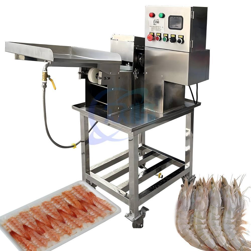 120Pcs/Min Shrimp Processing Machine Adjustable Speed Prawn Deshelling Machine