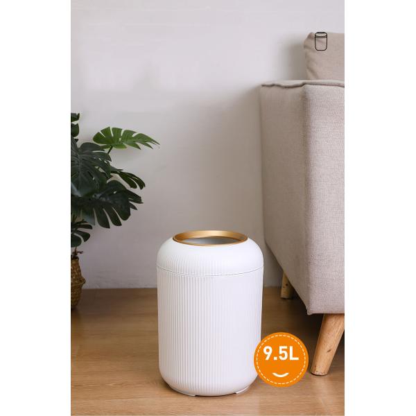 Household Trash Can Large Living Room Kitchen Bedroom Light Luxury Desktop Storage Bucket Toilet Plastic Trash Can