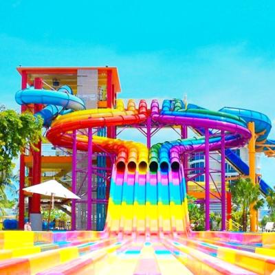 Customized Color Huge Water Slide  Fibreglass Water Slides For Adults At Water Parks