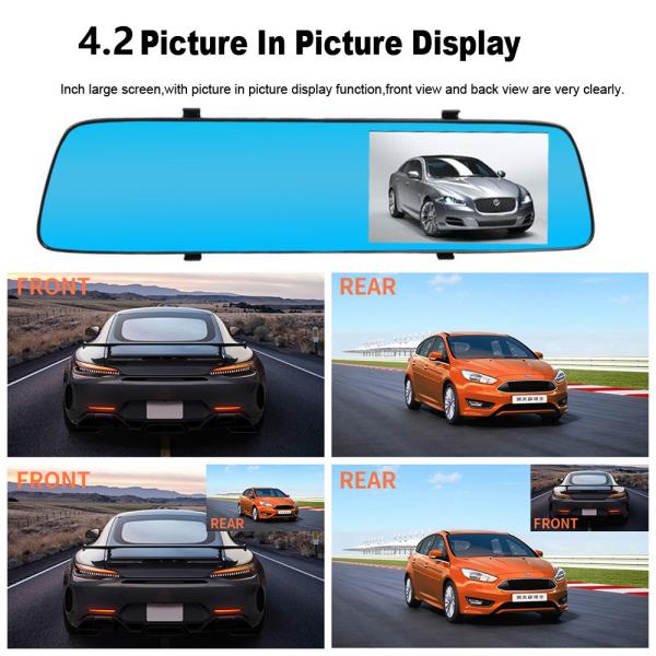 Универсальная автоматическая видеорегистратор ночного видения тахограф HD камера 1080p 4,2 дюйма