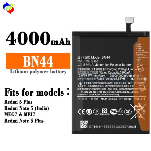 Stock et double IC Protection BN44 Batterie pour le Xiaomi Redmi 5 Plus 4000mAh 3.85V