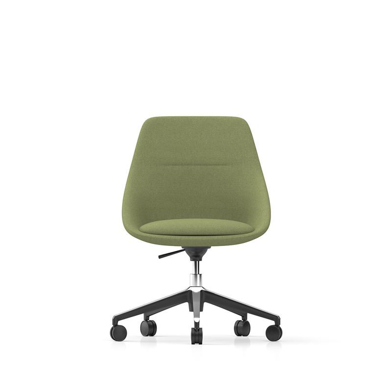 Leaf Shape Leather Conference Chair ISO45001 Height Adjustable Office Chair