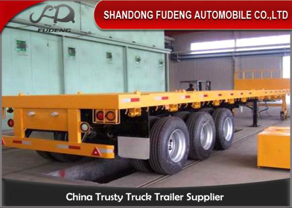40 Foot Flatbed Trailer With Strength Chassis Load Capacity 30-80 Tons