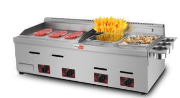 LPG Griddle Grill With Fryer Easy Operation large capacity CE certificate