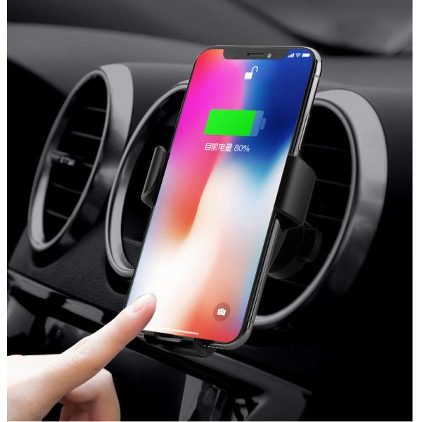 Fast Wireless Charging Car Mount , Qi Fast charging Air Vent Phone Holder 10W Compatible With Galaxy Note 9 / 8