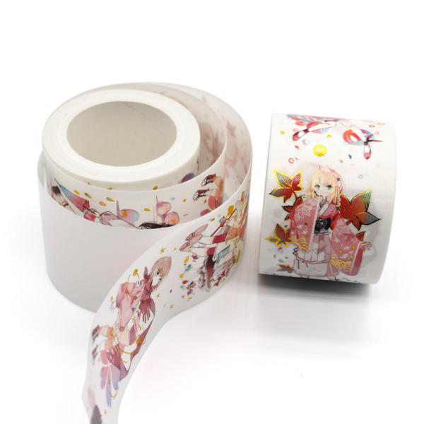 Фольга стиля Kawaii напечатала таможню ленты Washi с изготовленной на заказ лентой маскируя бумаги логотипа