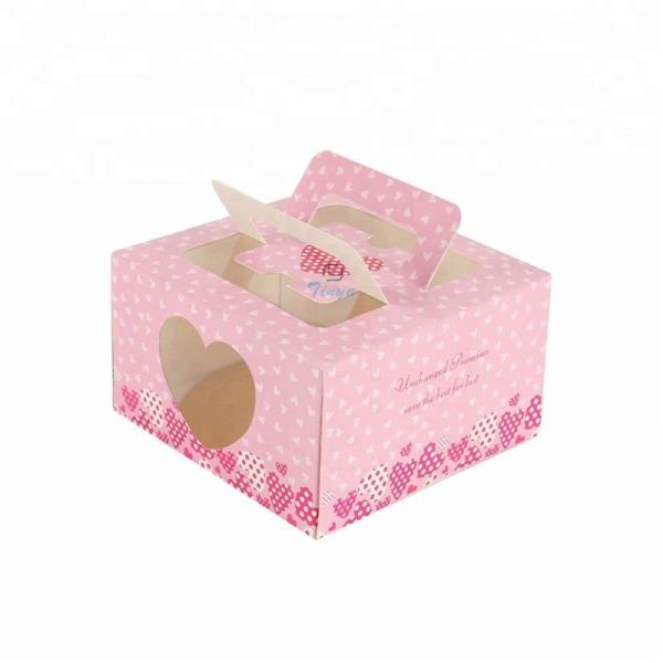 изготовленная на заказ коробка торта с окном пвк