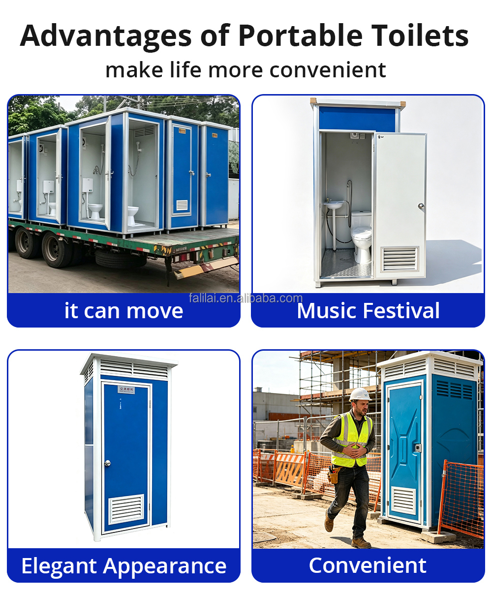 Modern Prefab Modular Portable Toilet Kit for Park School Apartment Use-Eco-Friendly Durable Public Restroom Solution