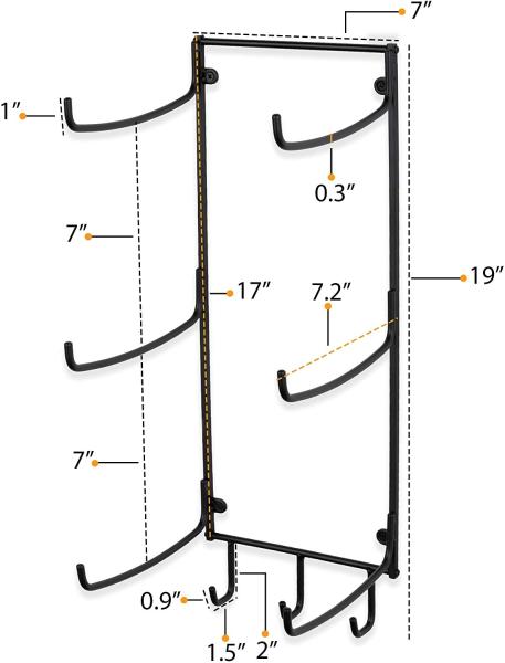 Yoga Mat And Foam Roller Storage Gym Equipment Rack Standing Wall Mounted