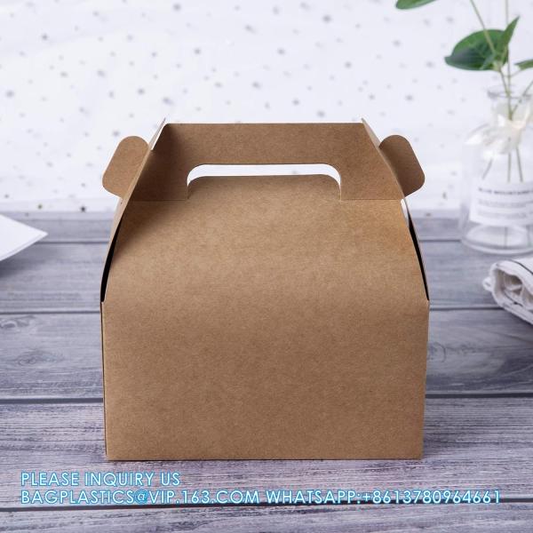 Brown Goodies Boxes Dessert/ Treat/ Gable/ Kraft Party Favor Boxes, Popcorn,Toys,Baby Showers,Birthday