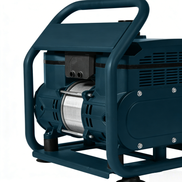 Oil Free Portable Silent Air Compressor 1100W 90L/min 0~0.8MPa Pressure 160x200cm Tank 18S Build-up Time for Industrial Use