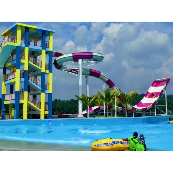 Outdoor Large Water Playground Swimming Pool Fiberglass Water Slide