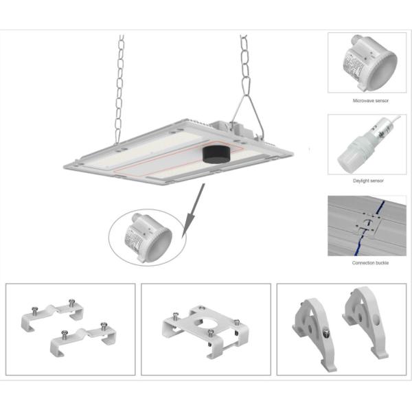240W IP66 LED Linear High Bay Lighting 7 Years Warranty Waterproof 170lm/W Industrial Light For Exhibition Hall
