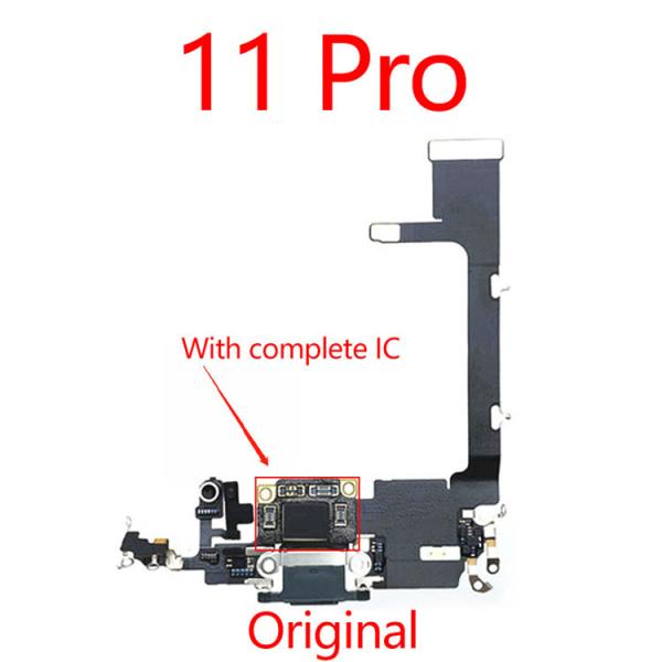 Black Mobile Charging Flex IC Repair Parts Dock Connector For Iphone 11 Pro