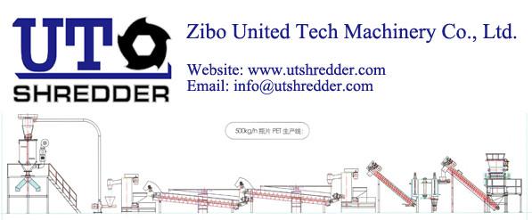 Plastic PET bottle recycling line/ waste plastic shredder & recycling plant - Zibo United Tech Machinery Co., Ltd.