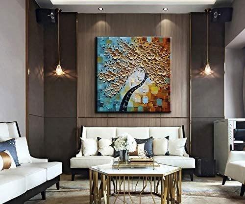 Hand Painted Wall Hanging Decor Impressionist Blossoming Almond Tree Flower Van Gogh Oil Painting on Canvas Support Base