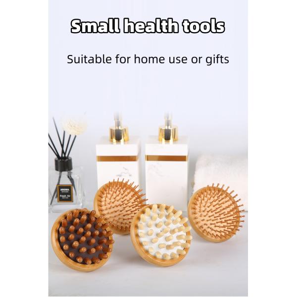Scalp Massage Bamboo Hair Brush Hair Comb Custom Logo Wood Detangling Hair Comb 2023 Eco-friendly Guasha Massage Tools