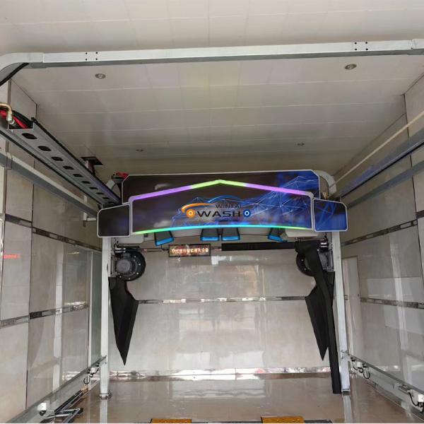 Single Arm Touchless Car Wash Equipment With 6 Dryers And 8m Lx5mm Rail Size Touch Free Automatic Car Wash Water Reclamation System