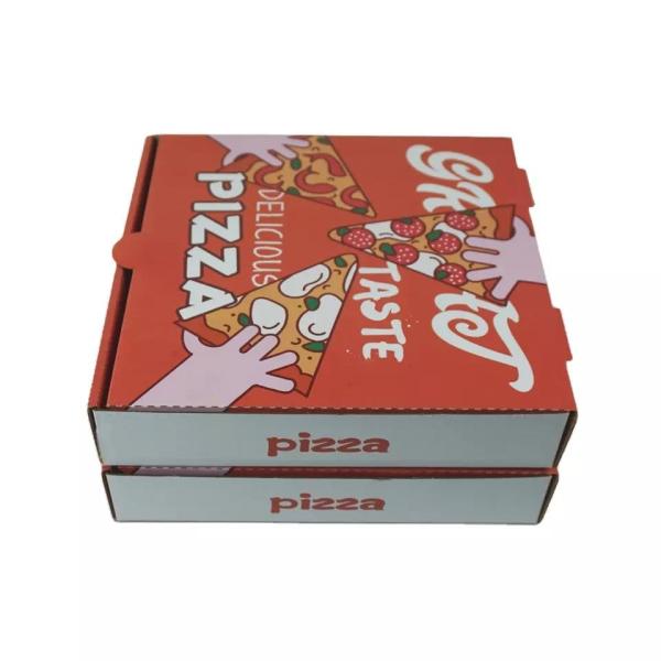 CMYK Corrugated Packaging Box 12 Inch  Cardboard Reusable Pizza Box