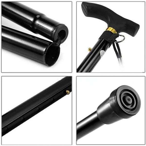 Factory Wholesale Telescopic Cane Begrit Sticks Multifunction Folding Walking Aid Cane
