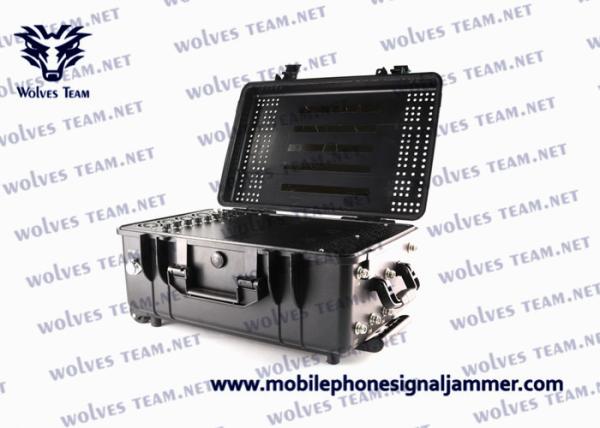 Military 12 Bands High Power RF Signal Jammer Portable Cell Phone Signal Vehicle Bomb Jammer
