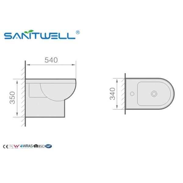 Стена уборной шаттаф биде дам санитарных изделий умная установила мусульман