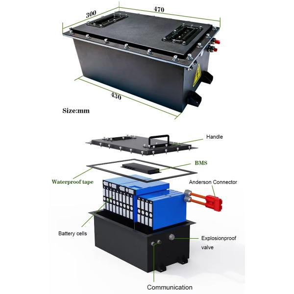 Deep Cycle Agm Golf Cart Batteries Pack 72v 24v 200ah 80AH
