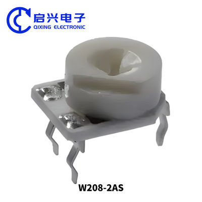 W208 Series Adjustable Resistance Single Coil Glass Glazed Ceramic Potentiometer 0.5W