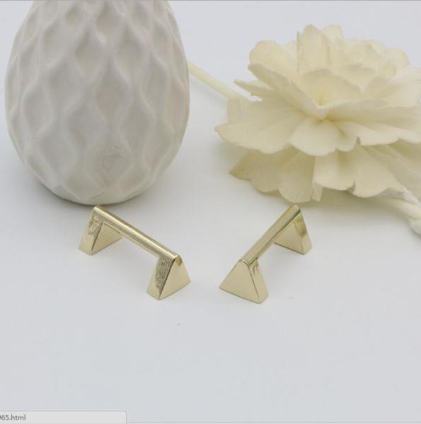 Purse bag accessories light gold 20 mm arch screw button bridge metal buckle for bag strap